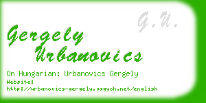 gergely urbanovics business card